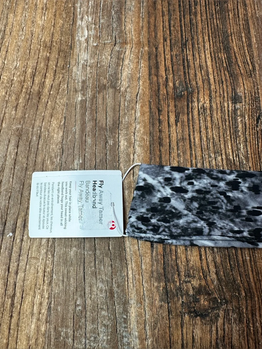 lululemon athletica Black and Gray Marble Print Headband